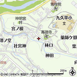 愛知県豊田市九久平町林口周辺の地図