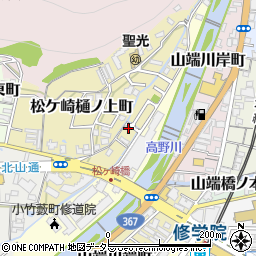 京都府京都市左京区松ケ崎河原田町周辺の地図