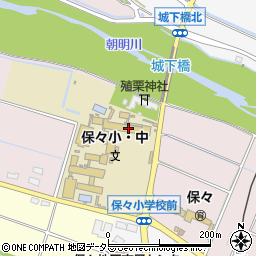 四日市市立保々中学校周辺の地図