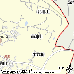 愛知県東海市名和町南池上周辺の地図