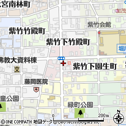 京都府京都市北区紫竹下竹殿町周辺の地図