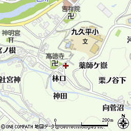 愛知県豊田市九久平町薬師ケ嶽16周辺の地図