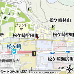 京都府京都市左京区松ケ崎西町2周辺の地図