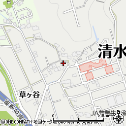 静岡県静岡市清水区草ヶ谷20周辺の地図