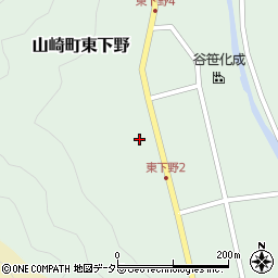 兵庫県宍粟市山崎町東下野34-3周辺の地図
