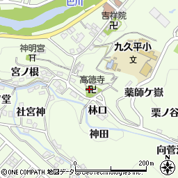 愛知県豊田市九久平町（薬師ケ嶽）周辺の地図
