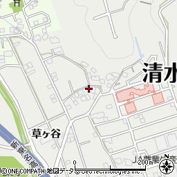 静岡県静岡市清水区草ヶ谷20-7周辺の地図