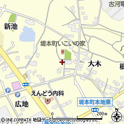 愛知県豊田市堤本町西川周辺の地図