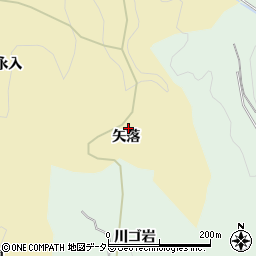 愛知県豊田市豊松町矢落周辺の地図