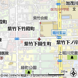 京都府京都市北区紫竹下園生町周辺の地図