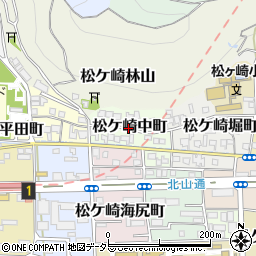 京都府京都市左京区松ケ崎中町周辺の地図