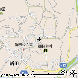 岡山県津山市新田周辺の地図