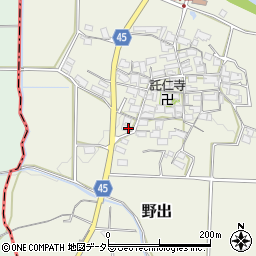 滋賀県蒲生郡日野町野出913-1周辺の地図