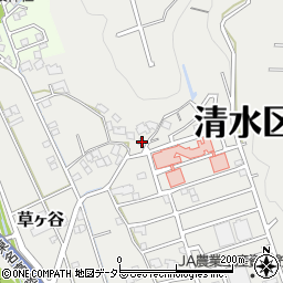 静岡県静岡市清水区草ヶ谷652-1周辺の地図