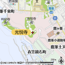 京都府京都市北区鷹峯光悦町52周辺の地図