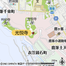 京都府京都市北区鷹峯光悦町52-2周辺の地図