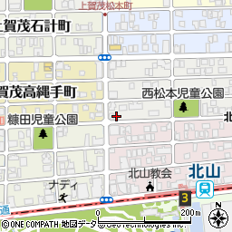 京都府京都市北区上賀茂松本町50周辺の地図
