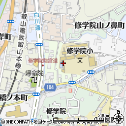 京都府京都市左京区修学院沖殿町周辺の地図