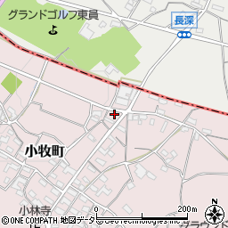 三重県四日市市小牧町807-11周辺の地図