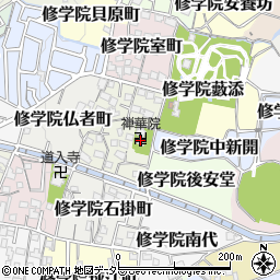 禅華院周辺の地図