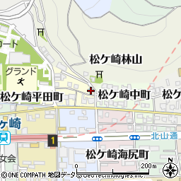 京都府京都市左京区松ケ崎西町13周辺の地図