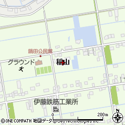 愛知県弥富市鍋田町（稲山）周辺の地図