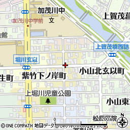 京都府京都市北区紫竹下長目町周辺の地図
