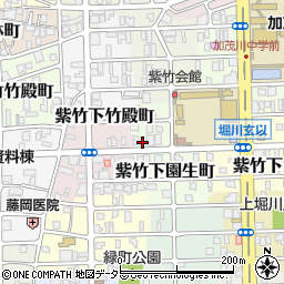 京都府京都市北区紫竹下園生町14周辺の地図