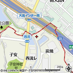 愛知県大府市共和町炭焼周辺の地図