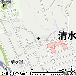 静岡県静岡市清水区草ヶ谷654-1周辺の地図