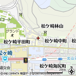 京都府京都市左京区松ケ崎西町14周辺の地図