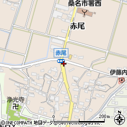 三重県桑名市赤尾周辺の地図