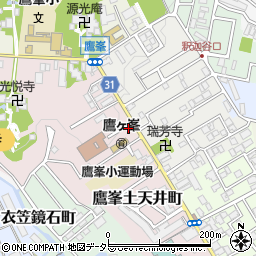 京都府京都市北区鷹峯土天井町55周辺の地図