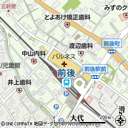 愛知銀行名鉄前後駅前パルネス ＡＴＭ周辺の地図