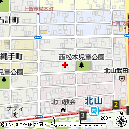 京都府京都市北区上賀茂松本町43周辺の地図