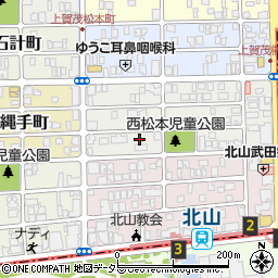 京都府京都市北区上賀茂松本町43周辺の地図