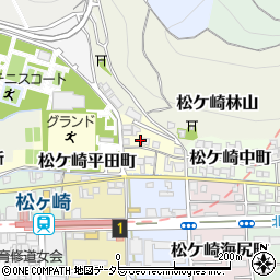 京都府京都市左京区松ケ崎西町16周辺の地図