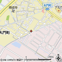 滋賀県守山市大門町周辺の地図