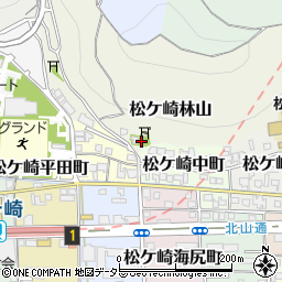 京都府京都市左京区松ケ崎林山周辺の地図