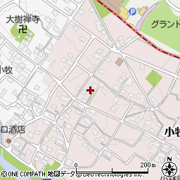 三重県四日市市小牧町890-1周辺の地図