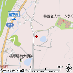 兵庫県神崎郡神河町福本周辺の地図