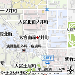 京都府京都市北区大宮南箱ノ井町周辺の地図