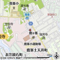 京都府京都市北区鷹峯光悦町1-5周辺の地図