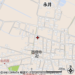 三重県三重郡菰野町永井周辺の地図