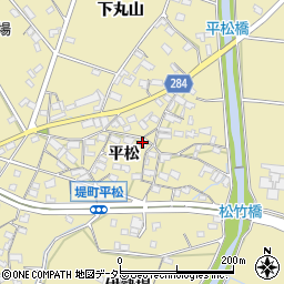 愛知県豊田市堤町平松周辺の地図