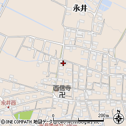 三重県菰野町（三重郡）永井周辺の地図