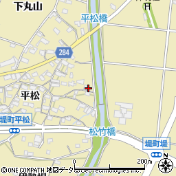 愛知県豊田市堤町平松34周辺の地図