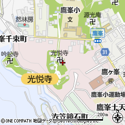 京都府京都市北区鷹峯光悦町48周辺の地図