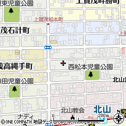 京都府京都市北区上賀茂松本町18周辺の地図