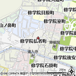 修学院七町会館周辺の地図